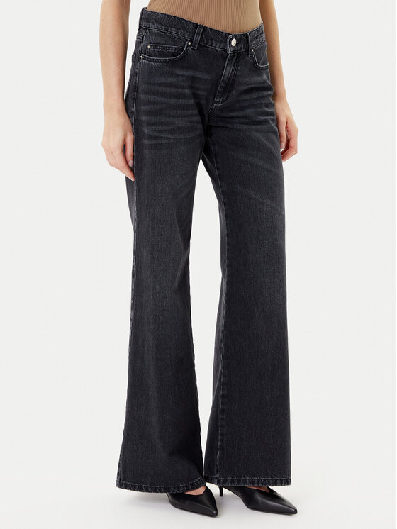 Marella Jeansy 2523186034 Czarny Wide Leg