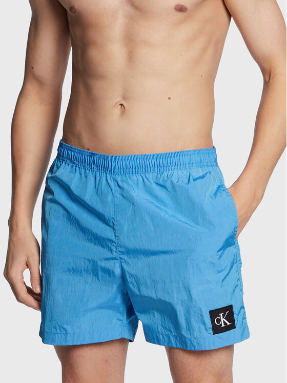 Calvin Klein Swimwear Short de bain KM0KM00819 Bleu Regular Fit