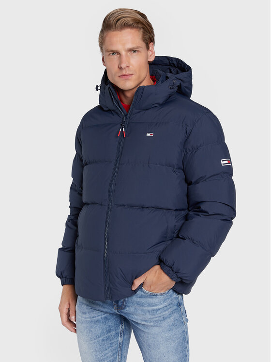 Tommy Jeans Tommy Jeans Пухено яке Essential DM0DM15447 Тъмносин Regular Fit