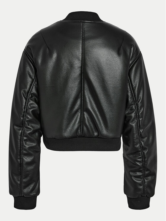 Noisy May Noisy May Яке от имитация на кожа Eileen 27032426 Черен Relaxed Fit