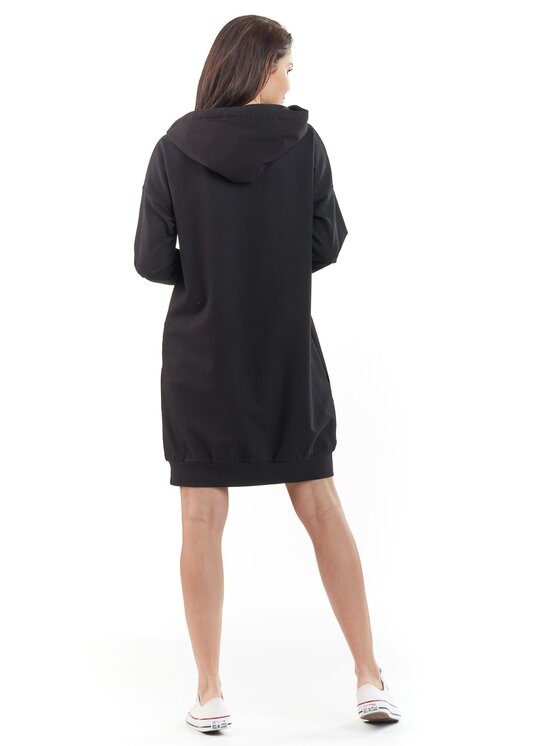 Awama Awama Vestito di maglia A212 Nero Basic Fit