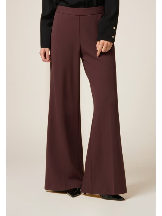 Oltre Oltre Spodnie materiałowe P274J002362N036 Bordowy Baggy Fit