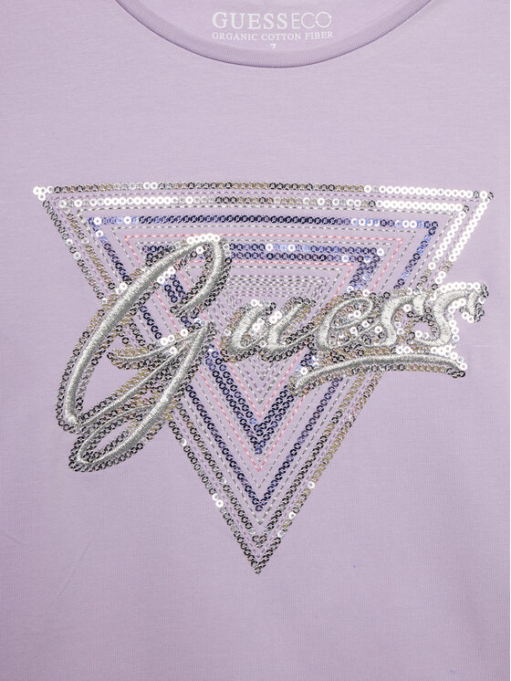 Guess Guess Majica J4GI21 K6YW4 Vijolična Boxy Fit