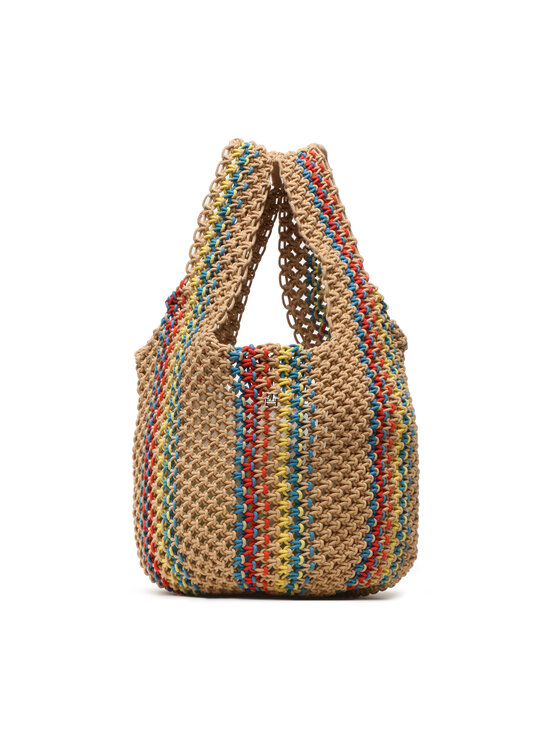 Tommy Hilfiger Tommy Hilfiger Kabelka Th Travel Makrame Tote AW0AW14820 Hnědá