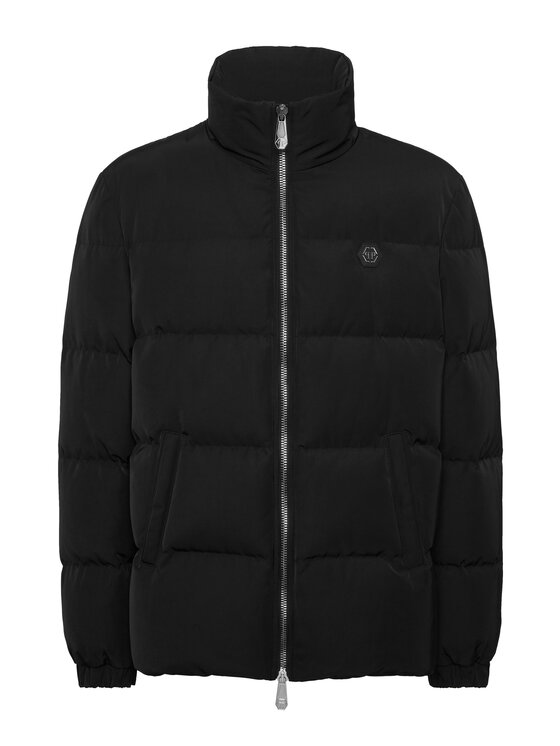PHILIPP PLEIN PHILIPP PLEIN Vatovaná bunda 26053 Čierna Regular Fit