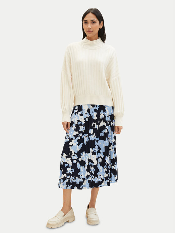 Tom Tailor Tom Tailor Plisirano krilo 1040340 Modra Regular Fit