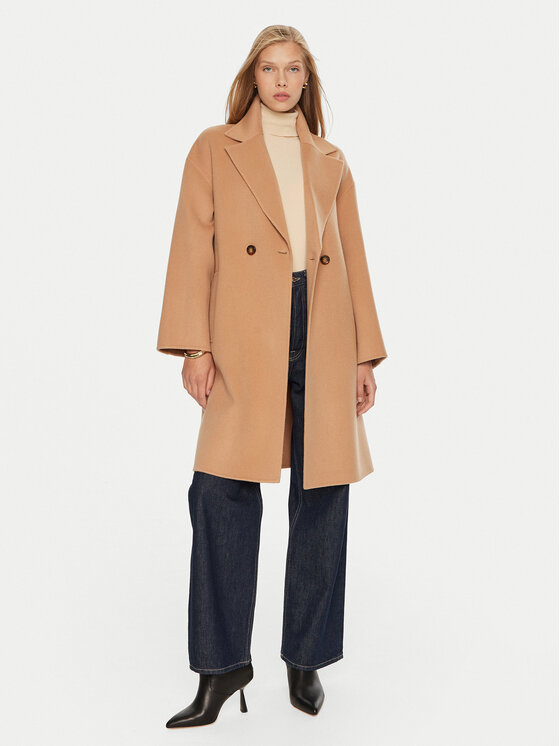 Marella Marella Volneni plašč Marna 2423016011 Rjava Regular Fit