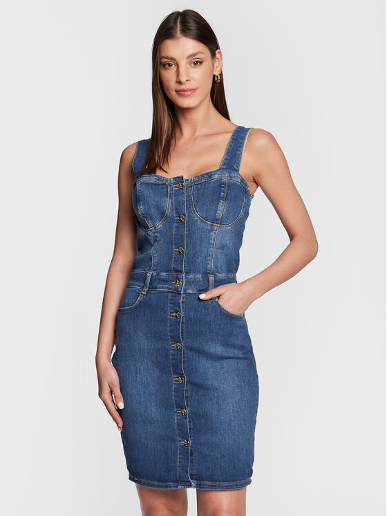 Fracomina Rochie de blugi FP23SD4003D40802 Albastru Regular Fit Albastru imagine noua