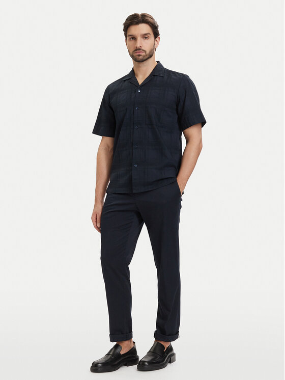 BOSS BOSS Cămașă Rayer 50559322 Bleumarin Regular Fit