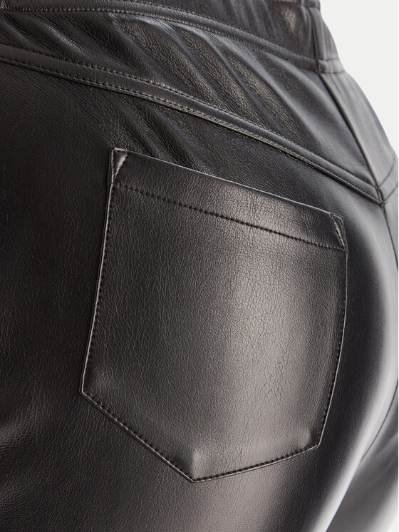 PINKO PINKO Παντελόνι από απομίμηση δέρματος Panelle 105375 A2P5 Μαύρο Slim Fit