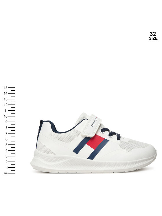 Tommy Hilfiger Tommy Hilfiger Sneakers Flag Low Cut Lace-Up/Velcro T1X9-34369-1843 S Bianco