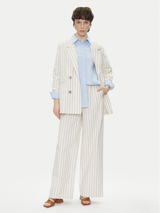 Pepe Jeans Pepe Jeans Švarkas Hannah PL402589 Écru Loose Fit