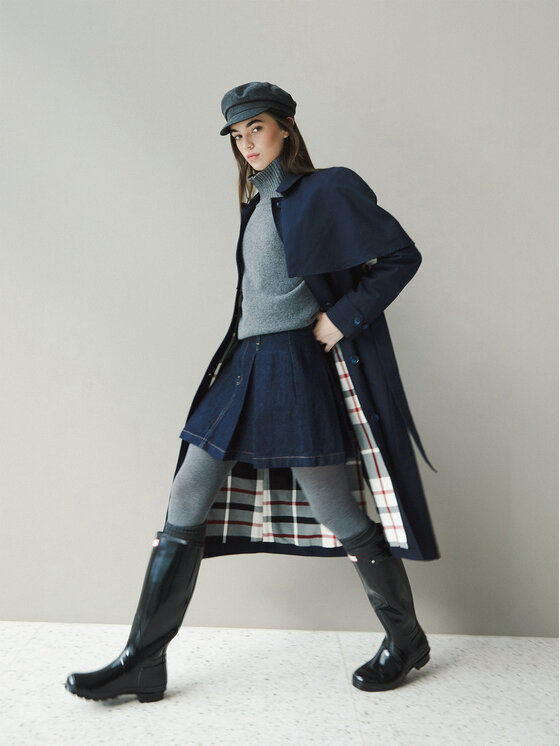 Hunter Hunter Тренч Keltie HARW0014251 Cиній Regular Fit