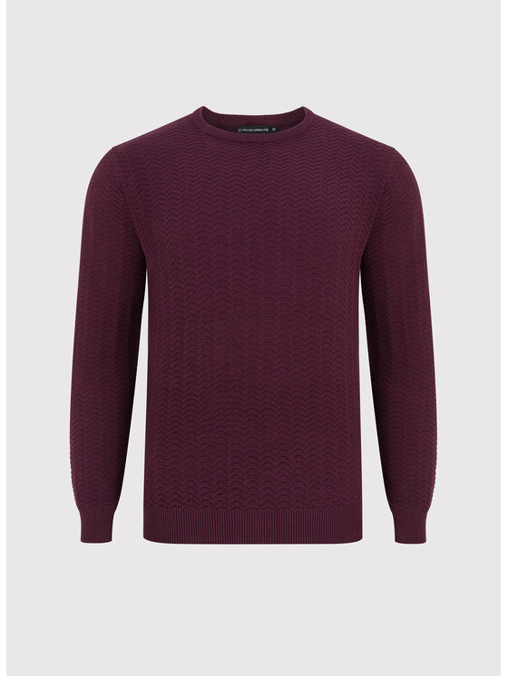 Pako Lorente Pako Lorente Sweter P24WF-2X-006 Bordowy Classic Fit