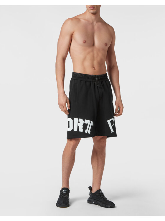Plein Sport Plein Sport Pantaloncini 1987 Nero Jogger Fit