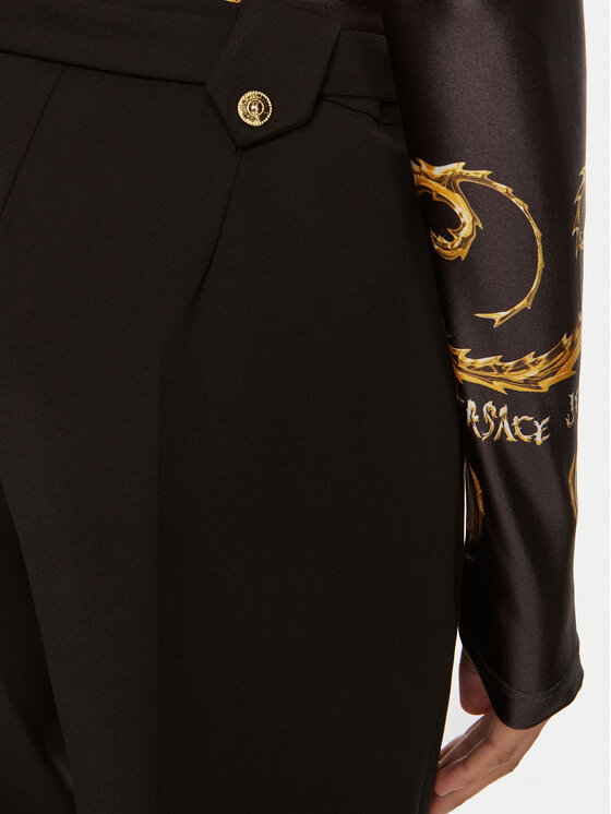 Versace Jeans Couture Versace Jeans Couture Hlače iz tkanine 77HAA117 Črna Straight Fit