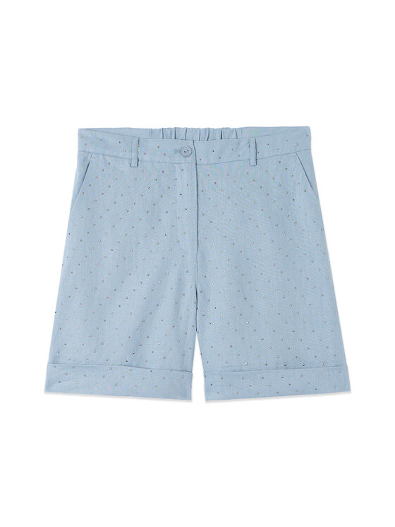 Oltre Oltre Szorty materiałowe P059R009230N004 Turkusowy Regular Fit