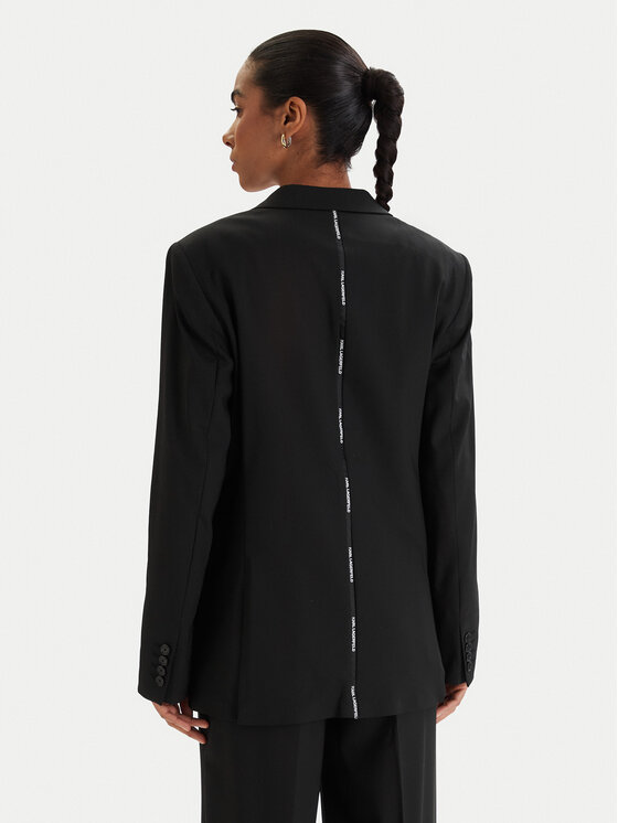 KARL LAGERFELD KARL LAGERFELD Marynarka B1W14012 Czarny Relaxed Fit