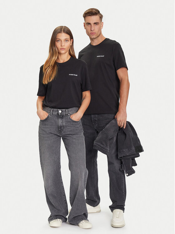 Guess Jeans Guess Jeans T-krekls M5BI78 K8FQ4 Melns Regular Fit