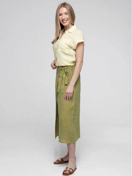 Perso Perso Maxi sukně JPE266810F Světle zelená Regular Fit