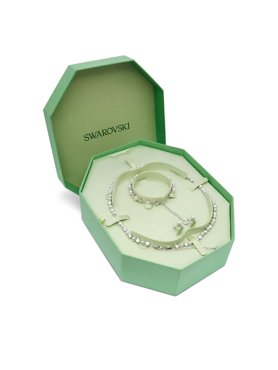 Swarovski Swarovski Set cercei, brățară și colier Matrix 5742040 Argintiu