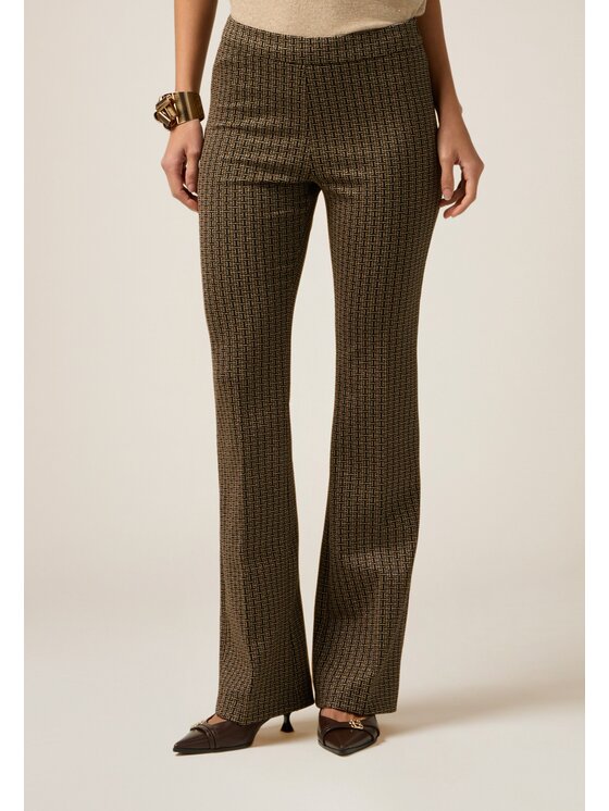 Oltre Oltre Pantaloni di tessuto P087R109024N0S3 Oro Flare Fit