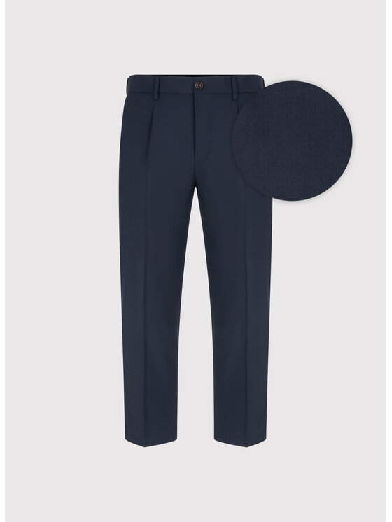 Pako Lorente Pako Lorente Spodnie materiałowe P25SF-WX-013 Granatowy Classic Fit