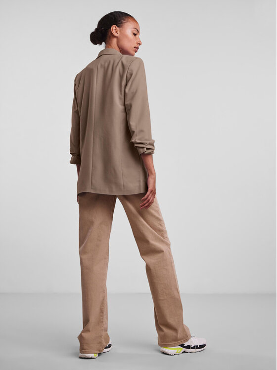 Pieces Pieces Marynarka 17090996 Beżowy Regular Fit