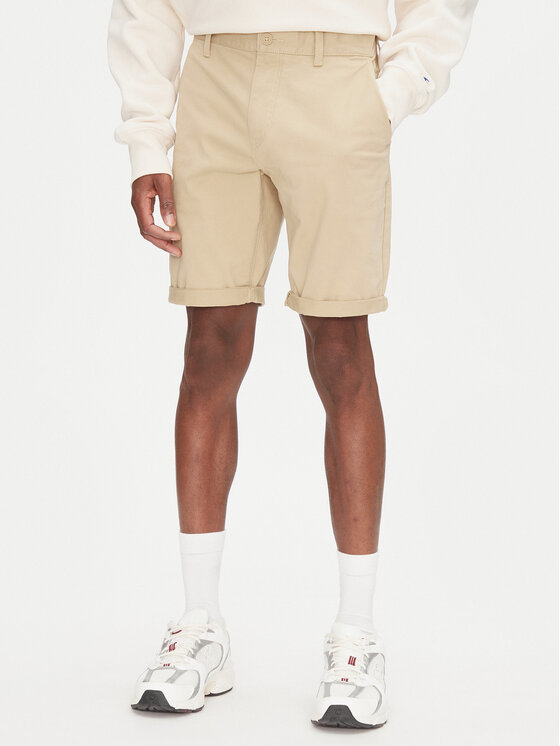 Tommy Jeans Tommy Jeans Szövet rövidnadrág Scanton DM0DM21950 Bézs Slim Fit