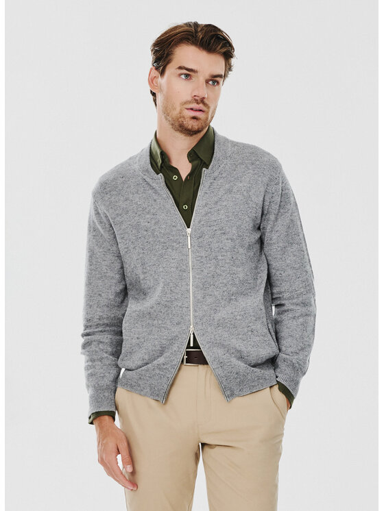 Pako Lorente Pako Lorente Sweter P24WF-2X-001 Szary Classic Fit