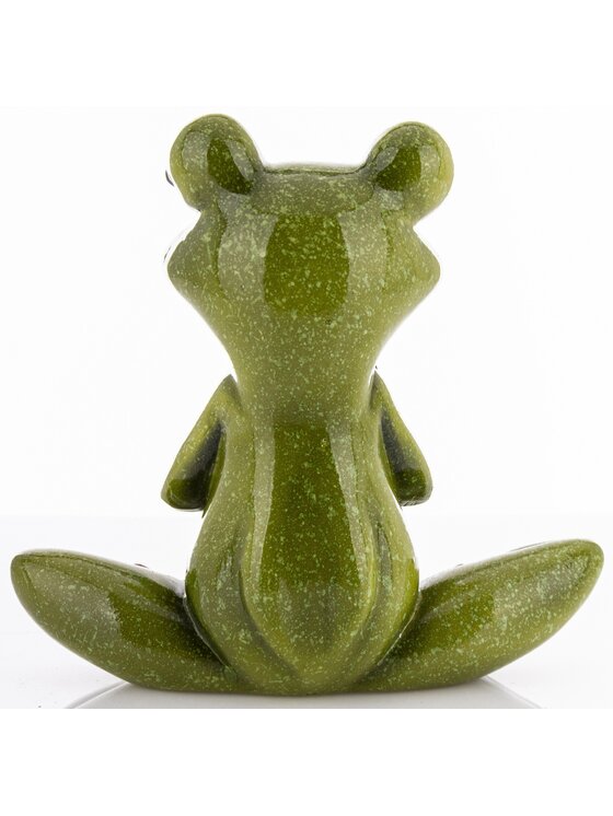 MIAhome MIAhome Figurka żaba joginka 14,5x15,5x7 cm Zielony