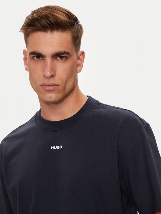 HUGO Hugo Marškinėliai Dapolino 50488330 Tamsiai mėlyna Relaxed Fit