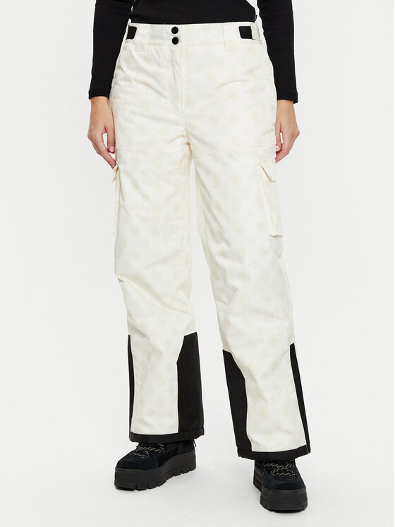 Guess Guess Slēpošanas bikses W4PB60 WH0K0 Écru Regular Fit