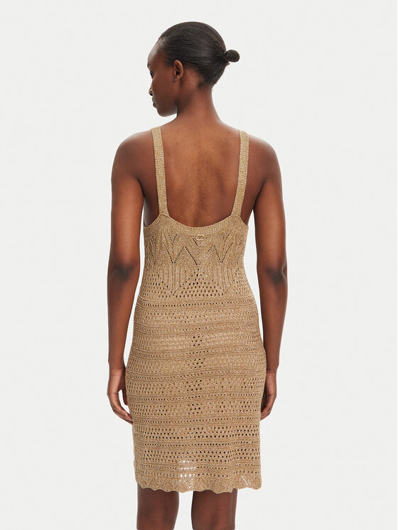 TWINSET TWINSET Úpletové šaty 251TT3198 Béžová Slim Fit