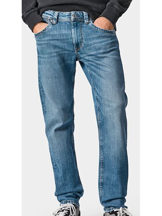 Pepe Jeans Pepe Jeans Kalhoty z materiálu PM206318WR94 Modrá Regular Fit