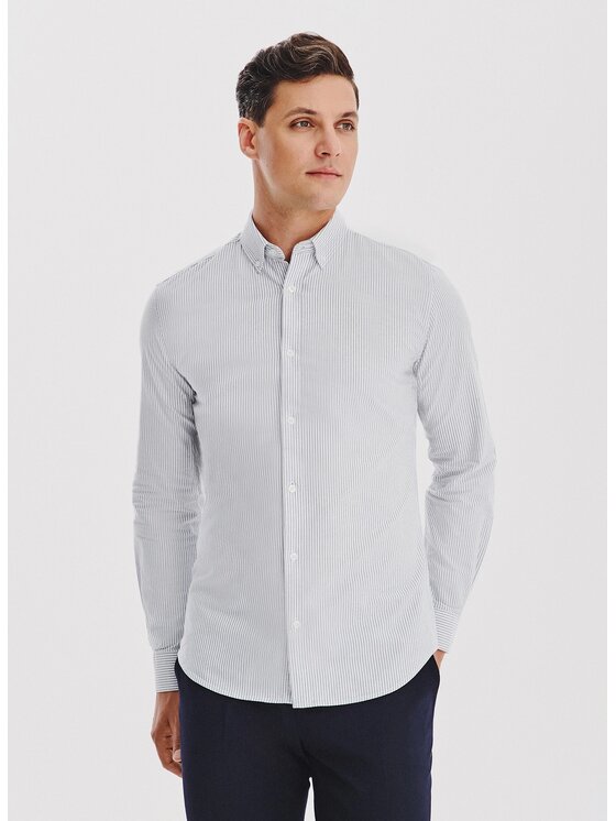 Pako Lorente Pako Lorente Koszula P25WF-1X-004 Szary Slim Fit