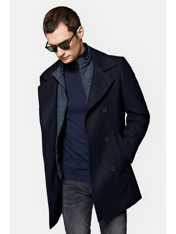 Lancerto Lancerto Płaszcz wełniany Olympia PC073223000003 Granatowy Regular Fit