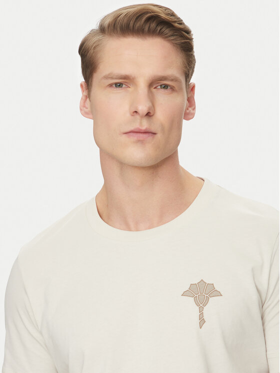 JOOP! JOOP! T-Shirt 17 JJ-03Brisko 10017941 30044674 Beżowy Regular Fit