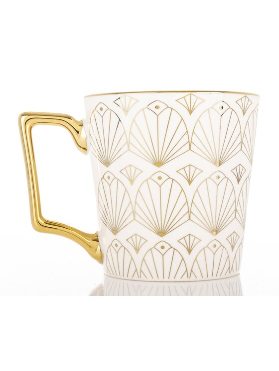 MIAhome MIAhome Kubek porcelanowy RANGO cienki wzór SLIM Biały