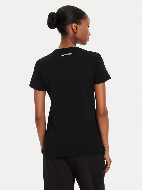 KARL LAGERFELD KARL LAGERFELD T-Shirt 245W1706 Czarny Regular Fit