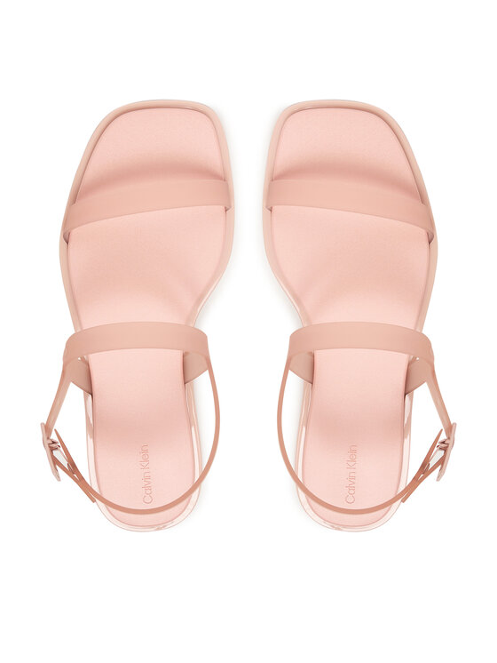 Calvin Klein Calvin Klein Sandále Jelly Sandal Sling Mat Tran Tpu HW0HW02969 Béžová
