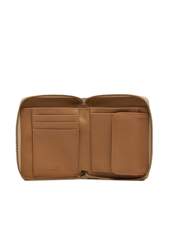 LOVE MOSCHINO Kleine Damen Geldbörse JC5733PP0IKL0110 Beige  