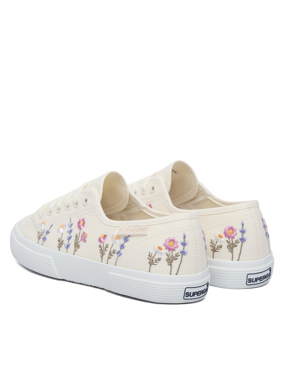 Superga Superga Гуменки 3750 Flower Embroidery Leggera S8161ZW Бял