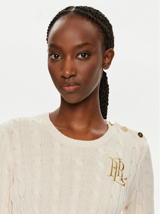 LAUREN RALPH LAUREN Lauren Ralph Lauren Džemper 200932223002 Écru Slim Fit