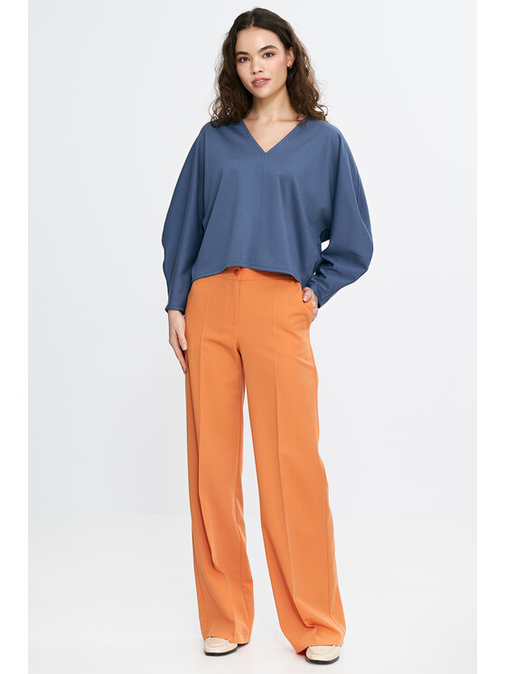 NIFE NIFE Halenka B192 Modrá Oversize