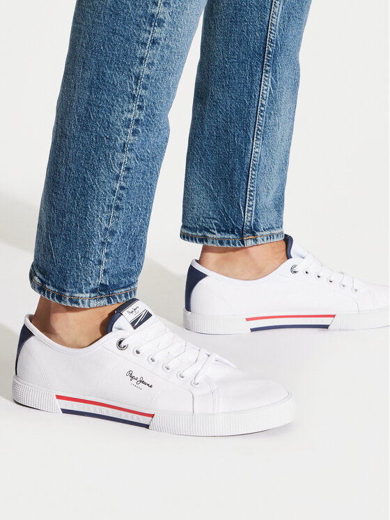 Pepe Jeans Pepe Jeans Πάνινα παπούτσια Brady Basic PMS30816 Λευκό