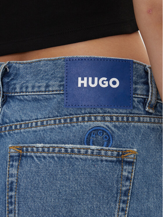 HUGO HUGO Džínsové šortky Gimusa_B 50540565 Modrá Relaxed Fit