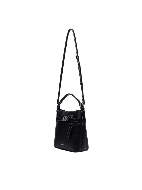 Calvin Klein Calvin Klein Borsetta Buckle Mini Bucket Crossbody LV04F3550G Nero