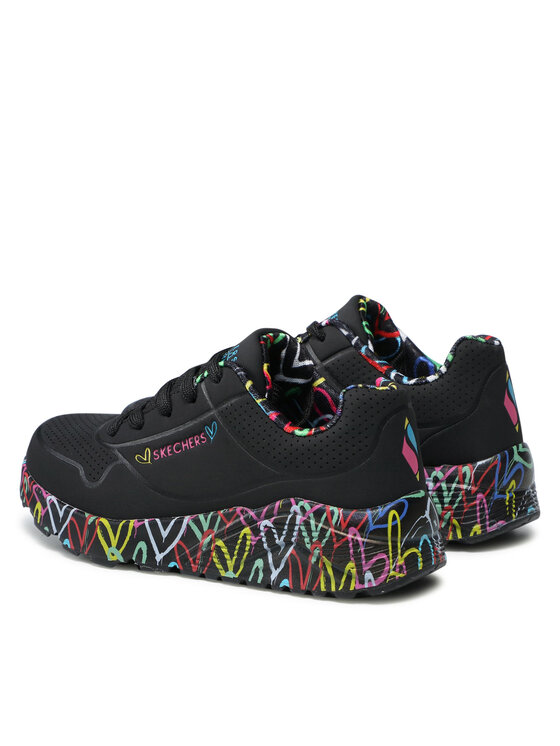 Skechers Skechers Tenisice Uno Lite Lovely Luv 314976L/BKMT Crna
