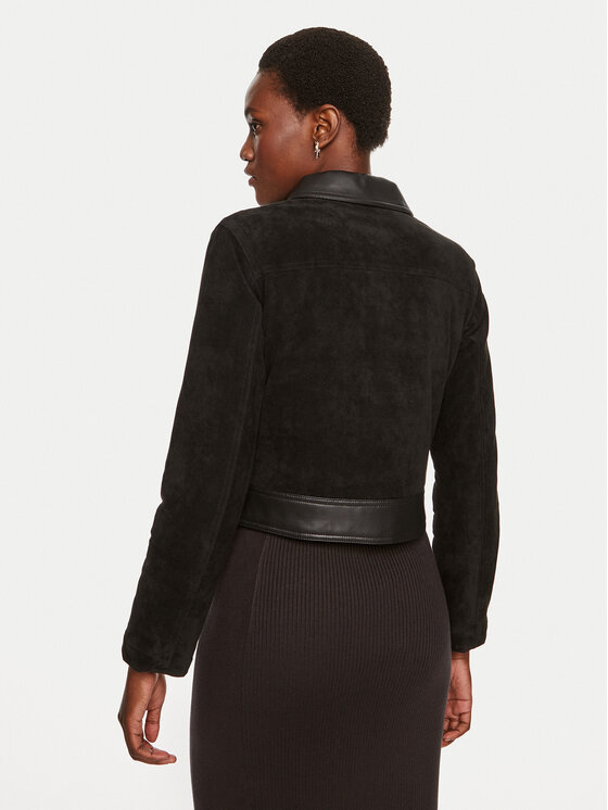 Sisley Sisley Яке от имитация на кожа 262TLN04J Черен Regular Fit